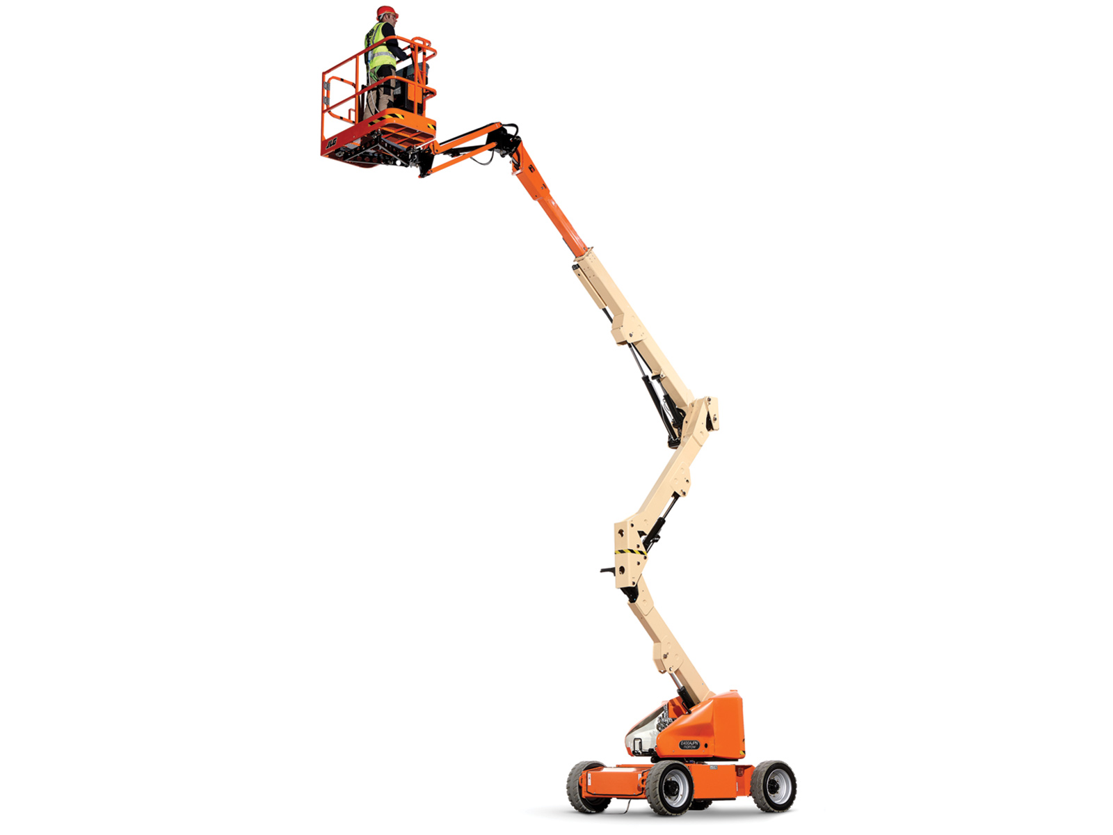 Wheeled articulated boom lift - E450AJ - JLG Industries Inc. - electric /  for construction